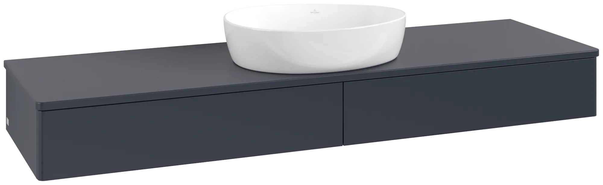 Bild von VILLEROY BOCH Antao Waschbeckenunterschrank, mit Beleuchtung, 2 Auszüge, 1600 x 190 x 500 mm, Front ohne Struktur, Midnight Blue Matt Lacquer / Midnight Blue Matt Lacquer #L14010HG