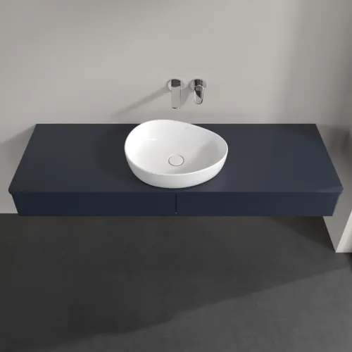 Bild von VILLEROY BOCH Antao Waschbeckenunterschrank, mit Beleuchtung, 2 Auszüge, 1600 x 190 x 500 mm, Front ohne Struktur, Midnight Blue Matt Lacquer / Midnight Blue Matt Lacquer #L14010HG