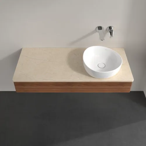 Bild von VILLEROY BOCH Antao Waschbeckenunterschrank, mit Beleuchtung, 1 Auszug, 1200 x 190 x 500 mm, Front mit Struktur, Warm Walnut / Botticino #L12113HM