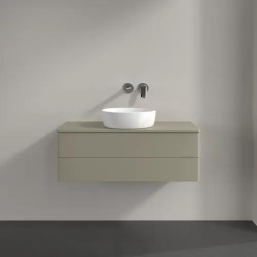 Obrázek VILLEROY BOCH Antao Vanity unit, with lighting, 2 pull-out compartments, 1000 x 360 x 500 mm, Front without structure, Stone Grey Matt Lacquer / Stone Grey Matt Lacquer #L20010HK