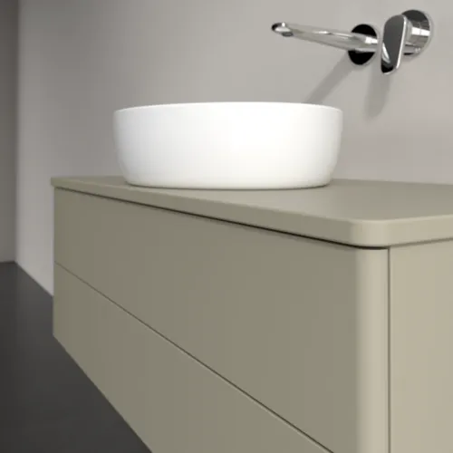 Obrázek VILLEROY BOCH Antao Vanity unit, with lighting, 2 pull-out compartments, 1000 x 360 x 500 mm, Front without structure, Stone Grey Matt Lacquer / Stone Grey Matt Lacquer #L20010HK