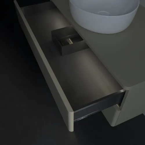 Obrázek VILLEROY BOCH Antao Vanity unit, with lighting, 2 pull-out compartments, 1000 x 360 x 500 mm, Front without structure, Stone Grey Matt Lacquer / Stone Grey Matt Lacquer #L20010HK