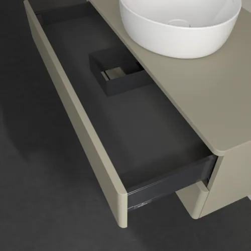 Obrázek VILLEROY BOCH Antao Vanity unit, with lighting, 2 pull-out compartments, 1000 x 360 x 500 mm, Front without structure, Stone Grey Matt Lacquer / Stone Grey Matt Lacquer #L20010HK