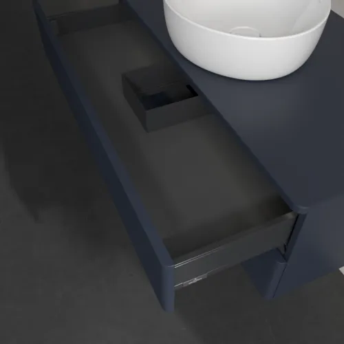 Bild von VILLEROY BOCH Antao Waschbeckenunterschrank, mit Beleuchtung, 2 Auszüge, 1000 x 360 x 500 mm, Front mit Struktur, Midnight Blue Matt Lacquer / Midnight Blue Matt Lacquer #L20110HG