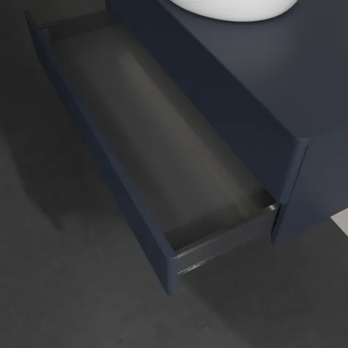 Bild von VILLEROY BOCH Antao Waschbeckenunterschrank, mit Beleuchtung, 2 Auszüge, 1000 x 360 x 500 mm, Front mit Struktur, Midnight Blue Matt Lacquer / Midnight Blue Matt Lacquer #L20110HG