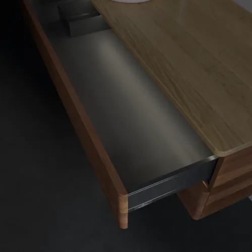 Bild von VILLEROY BOCH Antao Waschbeckenunterschrank, mit Beleuchtung, 2 Auszüge, 1200 x 360 x 500 mm, Front mit Struktur, Warm Walnut / Honey Oak #L22151HM
