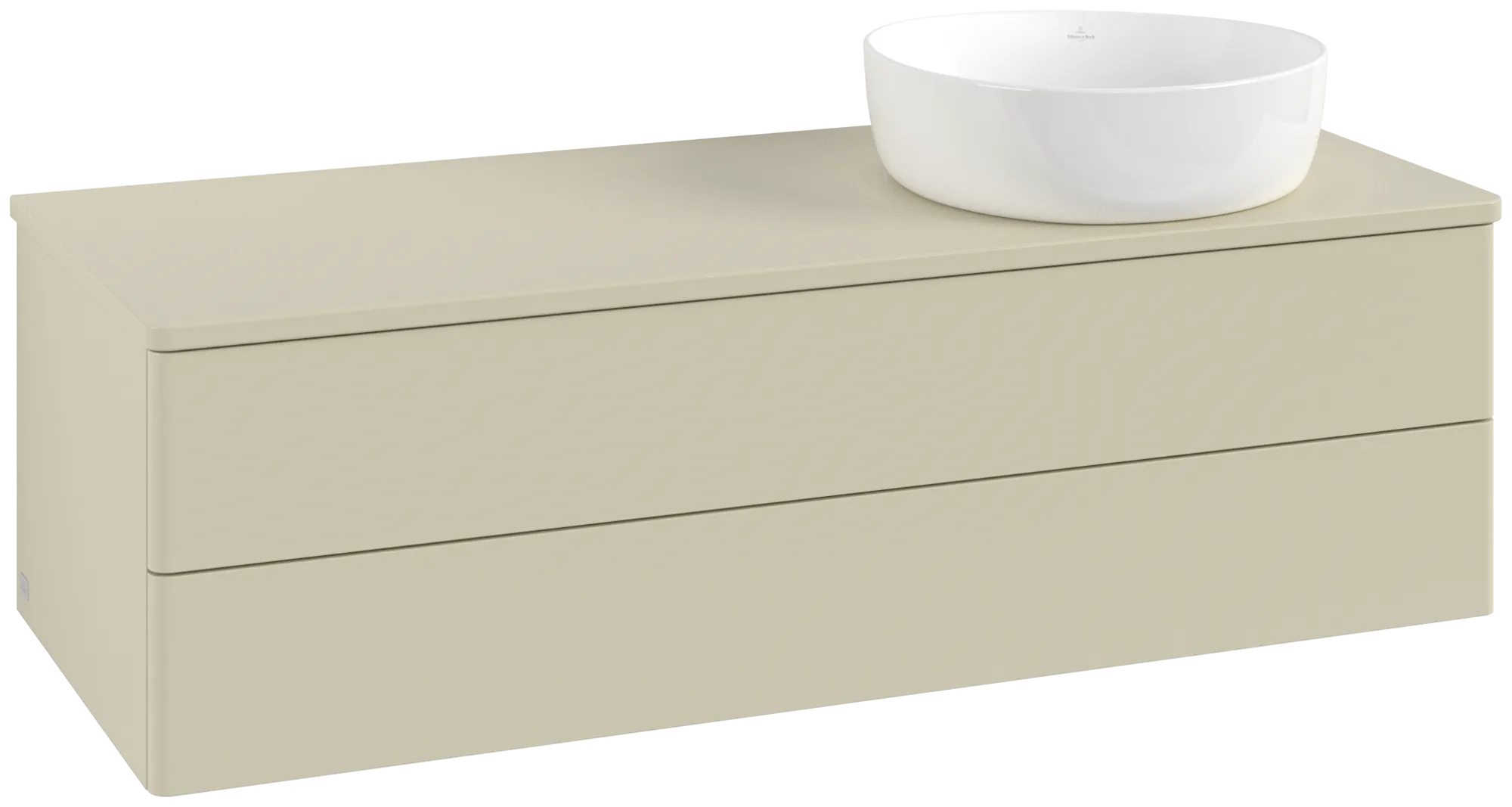 Bild von VILLEROY BOCH Antao Waschbeckenunterschrank, mit Beleuchtung, 2 Auszüge, 1200 x 360 x 500 mm, Front ohne Struktur, Silk Grey Matt Lacquer / Silk Grey Matt Lacquer #L23050HJ