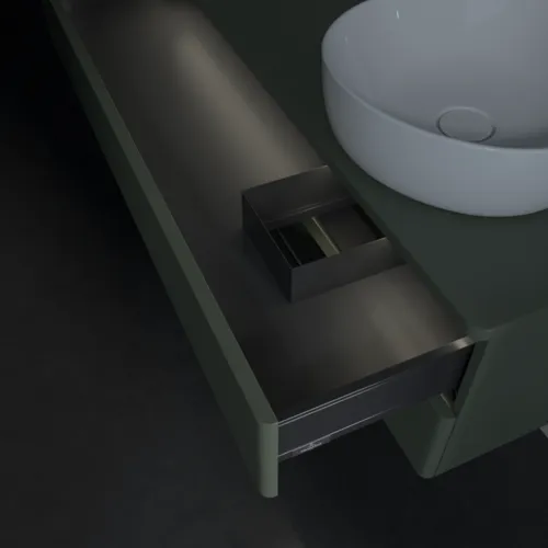 Bild von VILLEROY BOCH Antao Waschbeckenunterschrank, mit Beleuchtung, 2 Auszüge, 1200 x 360 x 500 mm, Front mit Struktur, Leaf Green Matt Lacquer / Leaf Green Matt Lacquer #L23110HL