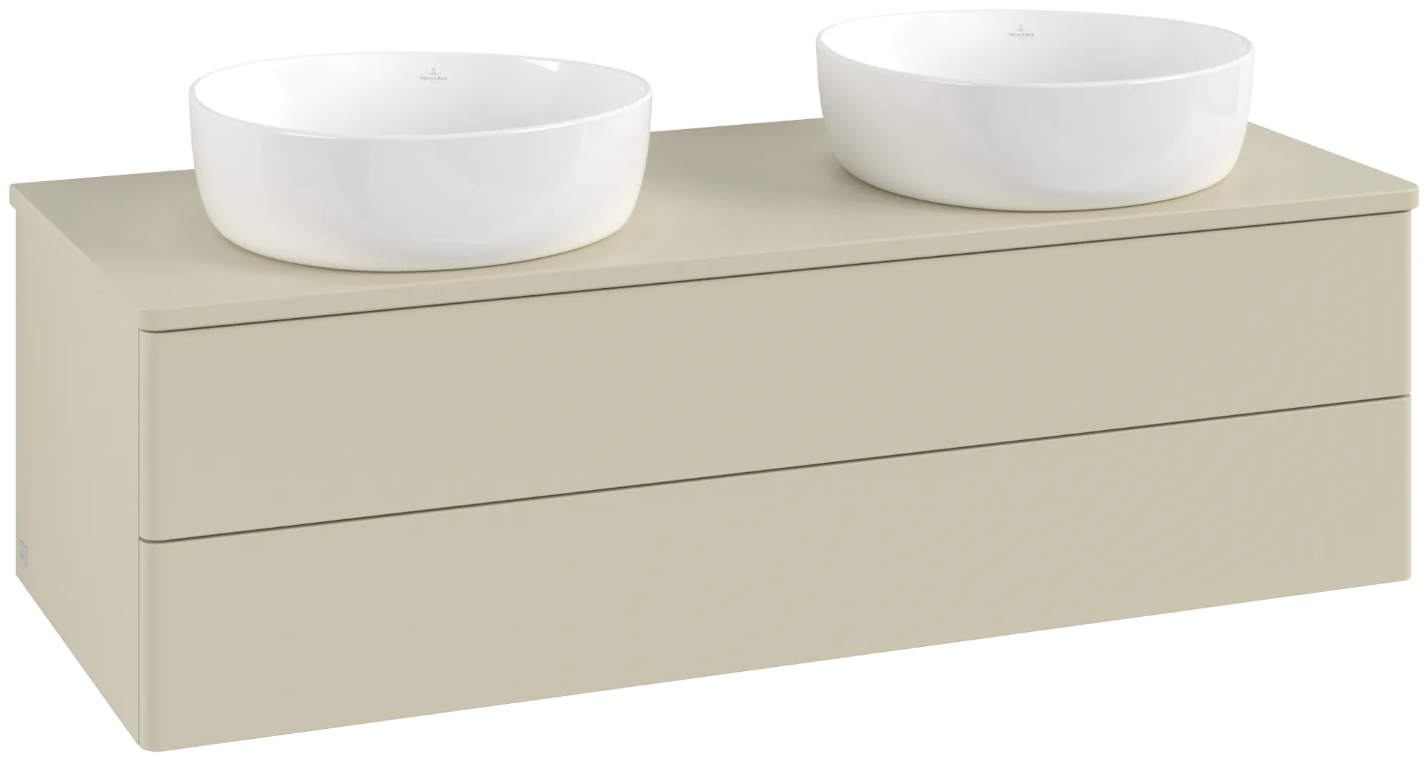 Bild von VILLEROY BOCH Antao Waschbeckenunterschrank, mit Beleuchtung, 2 Auszüge, 1200 x 360 x 500 mm, Front ohne Struktur, Silk Grey Matt Lacquer / Silk Grey Matt Lacquer #L24010HJ