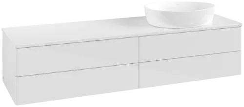 Bild von VILLEROY BOCH Antao Waschbeckenunterschrank, mit Beleuchtung, 4 Auszüge, 1600 x 360 x 500 mm, Front ohne Struktur, Glossy White Lacquer / Glossy White Lacquer #L27010GF