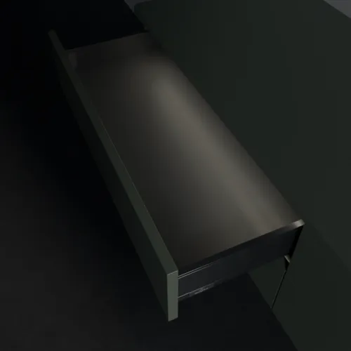 Obrázek VILLEROY BOCH Antao Vanity unit, with lighting, 4 pull-out compartments, 1600 x 360 x 500 mm, Front without structure, Leaf Green Matt Lacquer / Leaf Green Matt Lacquer #L27050HL