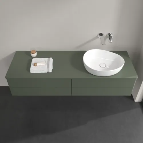 Obrázek VILLEROY BOCH Antao Vanity unit, with lighting, 4 pull-out compartments, 1600 x 360 x 500 mm, Front without structure, Leaf Green Matt Lacquer / Leaf Green Matt Lacquer #L27050HL