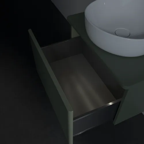 Bild von VILLEROY BOCH Antao Waschbeckenunterschrank, mit Beleuchtung, 1 Auszug, 600 x 360 x 500 mm, Front mit Struktur, Leaf Green Matt Lacquer / Leaf Green Matt Lacquer #L29110HL
