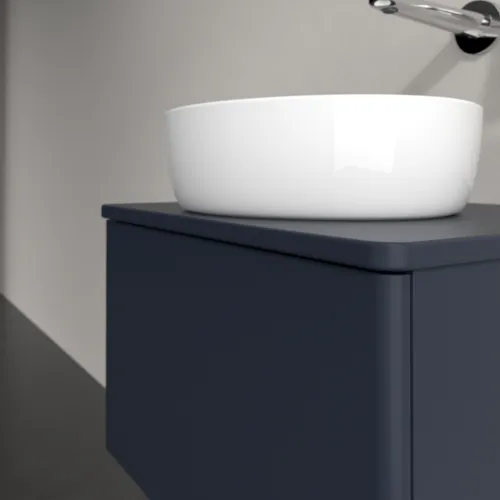 Bild von VILLEROY BOCH Antao Waschbeckenunterschrank, mit Beleuchtung, 1 Auszug, 600 x 360 x 500 mm, Front ohne Struktur, Midnight Blue Matt Lacquer / Midnight Blue Matt Lacquer #L29010HG