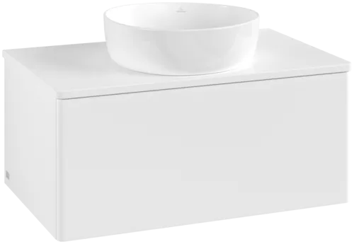 Bild von VILLEROY BOCH Antao Waschbeckenunterschrank, mit Beleuchtung, 1 Auszug, 800 x 360 x 500 mm, Front ohne Struktur, White Matt Lacquer / White Matt Lacquer #L30010MT