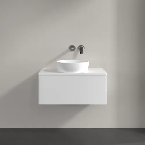 Bild von VILLEROY BOCH Antao Waschbeckenunterschrank, mit Beleuchtung, 1 Auszug, 800 x 360 x 500 mm, Front ohne Struktur, White Matt Lacquer / White Matt Lacquer #L30010MT