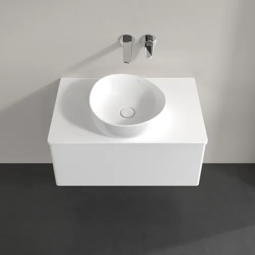 Bild von VILLEROY BOCH Antao Waschbeckenunterschrank, mit Beleuchtung, 1 Auszug, 800 x 360 x 500 mm, Front ohne Struktur, White Matt Lacquer / White Matt Lacquer #L30010MT