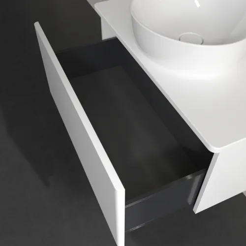 Bild von VILLEROY BOCH Antao Waschbeckenunterschrank, mit Beleuchtung, 1 Auszug, 800 x 360 x 500 mm, Front ohne Struktur, White Matt Lacquer / White Matt Lacquer #L30010MT