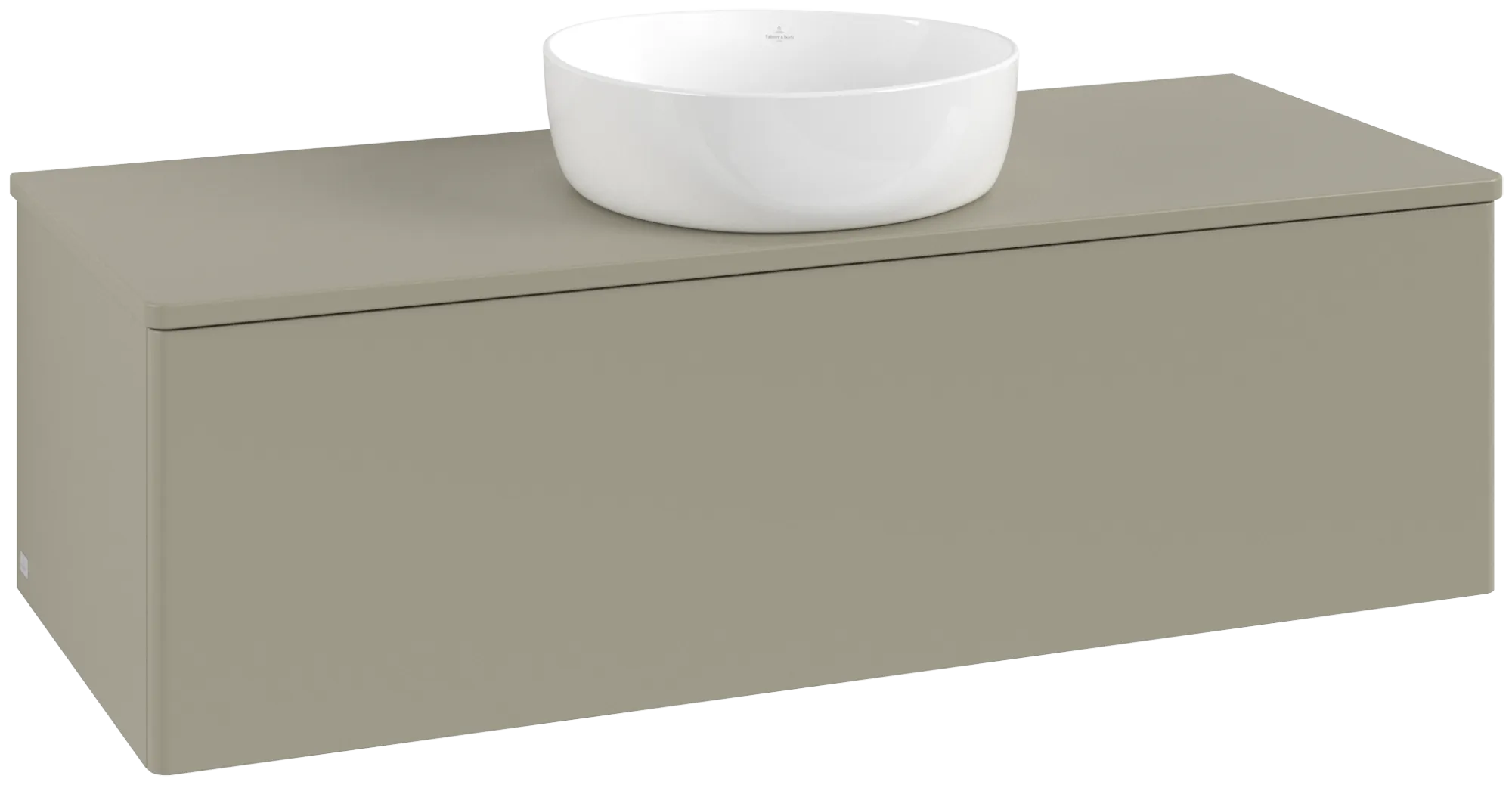 Bild von VILLEROY BOCH Antao Waschbeckenunterschrank, mit Beleuchtung, 1 Auszug, 1200 x 360 x 500 mm, Front ohne Struktur, Stone Grey Matt Lacquer / Stone Grey Matt Lacquer #L32010HK