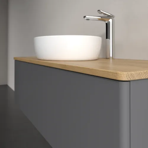 Obrázek VILLEROY BOCH Antao Vanity unit, with lighting, 1 pull-out compartment, 1200 x 360 x 500 mm, Front without structure, Anthracite Matt Lacquer / Honey Oak #L32051GK