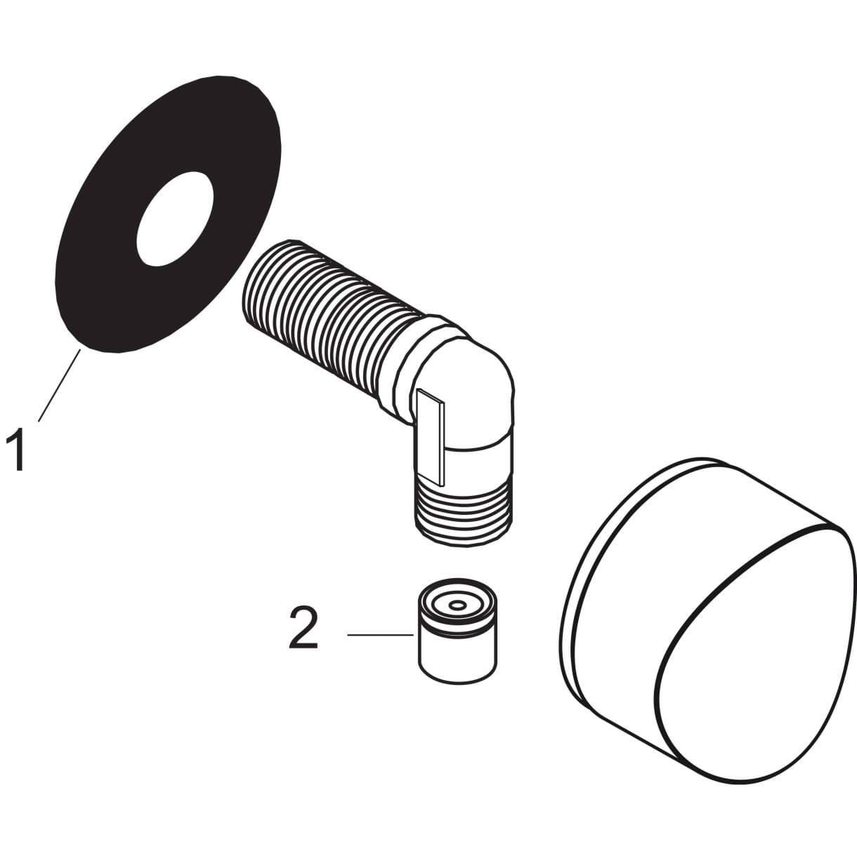 Picture of HANSGROHE FixFit Wall outlet S with non-return valve and synthetic connection angle Brushed Bronze 26453140