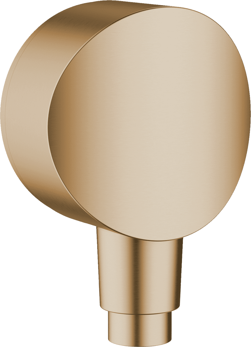Bild von HANSGROHE FixFit Wandanschluss S mit Rückflussverhinderer und Kunststoffanschlusswinkel Brushed Bronze 26453140