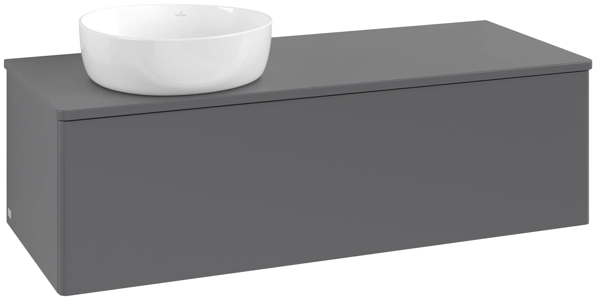 Bild von VILLEROY BOCH Antao Waschbeckenunterschrank, mit Beleuchtung, 1 Auszug, 1200 x 360 x 500 mm, Front ohne Struktur, Anthracite Matt Lacquer / Anthracite Matt Lacquer #L33010GK