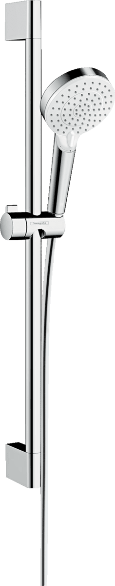 Bild von HANSGROHE Crometta Brauseset 100 Vario EcoSmart+ mit Brausestange 65 cm #26555400 - Weiß/Chrom