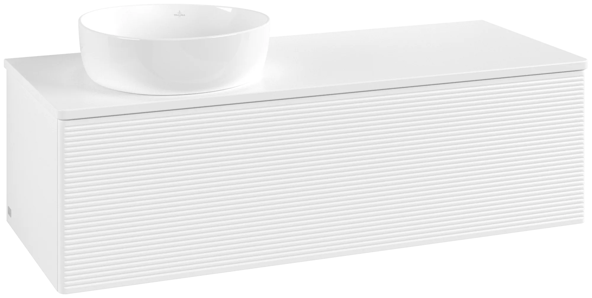 Bild von VILLEROY BOCH Antao Waschbeckenunterschrank, mit Beleuchtung, 1 Auszug, 1200 x 360 x 500 mm, Front mit Struktur, White Matt Lacquer / White Matt Lacquer #L33150MT