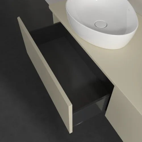 Obrázek VILLEROY BOCH Antao Vanity unit, with lighting, 2 pull-out compartments, 1600 x 360 x 500 mm, Front without structure, Silk Grey Matt Lacquer / Silk Grey Matt Lacquer #L39010HJ
