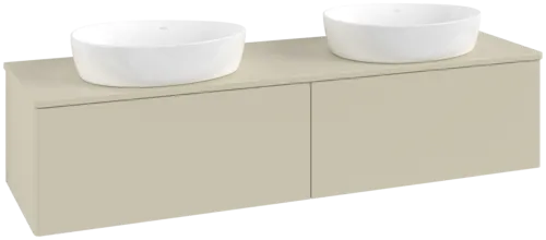 Bild von VILLEROY BOCH Antao Waschbeckenunterschrank, mit Beleuchtung, 2 Auszüge, 1600 x 360 x 500 mm, Front ohne Struktur, Silk Grey Matt Lacquer / Silk Grey Matt Lacquer #L39010HJ