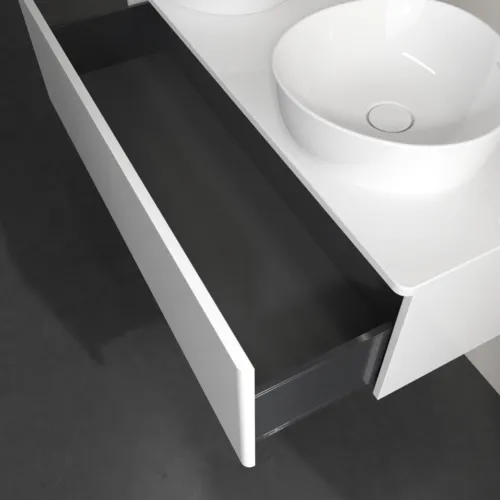 Bild von VILLEROY BOCH Antao Waschbeckenunterschrank, mit Beleuchtung, 1 Auszug, 1200 x 360 x 500 mm, Front ohne Struktur, Glossy White Lacquer / Glossy White Lacquer #L35050GF