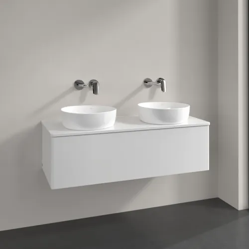 Bild von VILLEROY BOCH Antao Waschbeckenunterschrank, mit Beleuchtung, 1 Auszug, 1200 x 360 x 500 mm, Front ohne Struktur, Glossy White Lacquer / Glossy White Lacquer #L35050GF