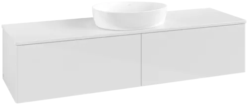 Bild von VILLEROY BOCH Antao Waschbeckenunterschrank, mit Beleuchtung, 2 Auszüge, 1600 x 360 x 500 mm, Front ohne Struktur, Glossy White Lacquer / Glossy White Lacquer #L36050GF