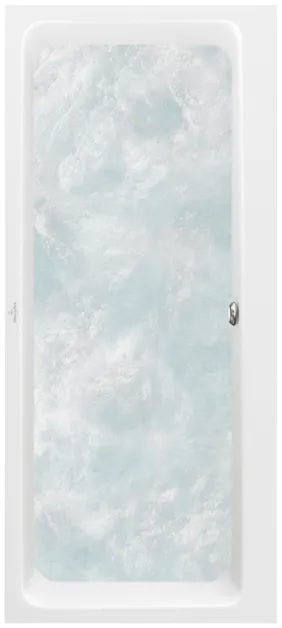 Bild von VILLEROY BOCH Subway rechteckige Badewanne, mit Whirlpoolsystem Hydropool Comfort (HC), inklusive Multiplex Trio Ab- und Überlaufgarnitur mit Wanneneinlauf, 1800 x 800 mm, Weiß Alpin #UHC180SUB2B2V01