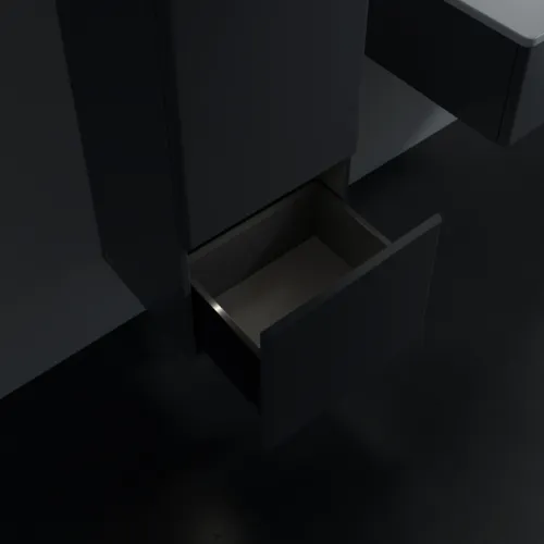 Obrázek VILLEROY BOCH Antao Medium-height cabinet, with lighting, 1 door, 414 x 1039 x 356 mm, Front without structure, Anthracite Matt Lacquer / Anthracite Matt Lacquer #L44000GK