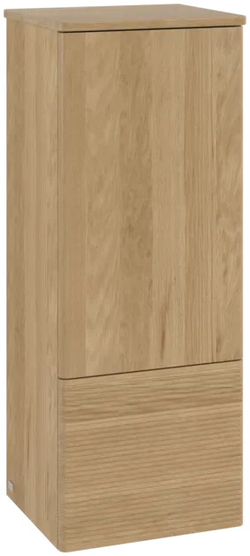 Bild von VILLEROY BOCH Antao Mittelschrank, mit Beleuchtung, 1 Tür, 414 x 1039 x 356 mm, Front mit Struktur, Honey Oak / Honey Oak #L43100HN