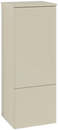 Bild von VILLEROY BOCH Antao Mittelschrank, mit Beleuchtung, 1 Tür, 414 x 1039 x 356 mm, Front mit Struktur, Silk Grey Matt Lacquer / Silk Grey Matt Lacquer #L43100HJ