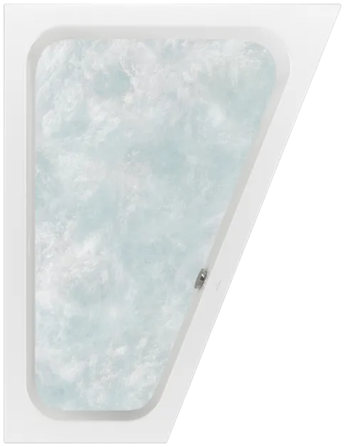 Bild von VILLEROY BOCH Loop & Friends Spezialbadewanne, mit Whirlpoolsystem Hydropool Entry (HE), inklusive Multiplex Trio Ab- und Überlaufgarnitur mit Wanneneinlauf, 1750 x 1350 mm, Weiß Alpin #UHE175LFSRB1V01