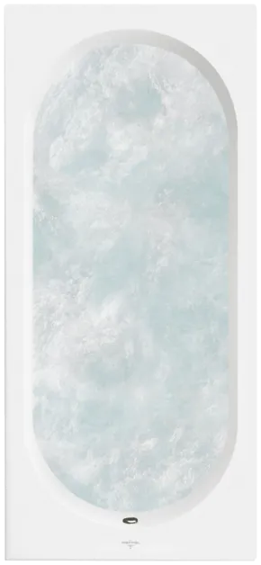 Bild von VILLEROY BOCH O.novo rechteckige Badewanne, mit Whirlpoolsystem Special Combipool Active (AP), inklusive Multiplex Trio Ab- und Überlaufgarnitur mit Wanneneinlauf, 1600 x 700 mm, Weiß Alpin #UAP160CAS2B2V01