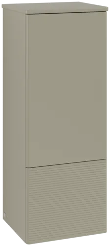 Bild von VILLEROY BOCH Antao Mittelschrank, mit Beleuchtung, 1 Tür, 414 x 1039 x 356 mm, Front mit Struktur, Stone Grey Matt Lacquer / Stone Grey Matt Lacquer #L44100HK