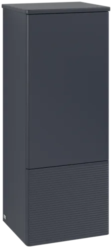 Bild von VILLEROY BOCH Antao Mittelschrank, mit Beleuchtung, 1 Tür, 414 x 1039 x 356 mm, Front mit Struktur, Midnight Blue Matt Lacquer / Midnight Blue Matt Lacquer #L44100HG