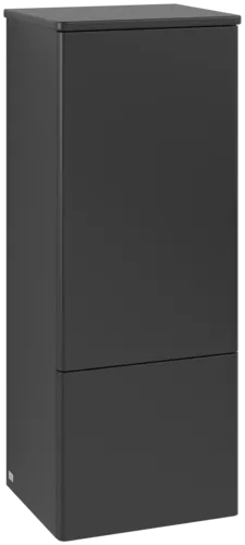 Bild von VILLEROY BOCH Antao Mittelschrank, mit Beleuchtung, 1 Tür, 414 x 1039 x 356 mm, Front ohne Struktur, Black Matt Lacquer / Black Matt Lacquer #L44000PD