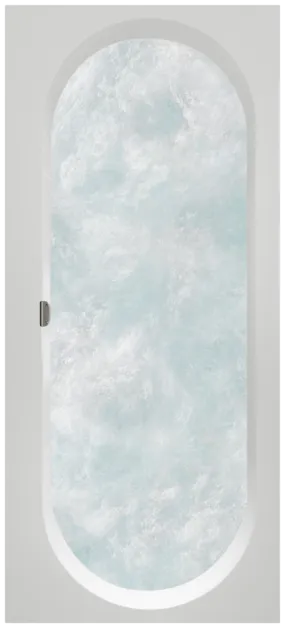 Bild von VILLEROY BOCH Oberon 2.0 rechteckige Badewanne, mit Whirlpoolsystem Hydropool Comfort (HC), inklusive Wasserzulauf, 1800 x 800 mm, Weiß Alpin #UHC180OBR2B1V01