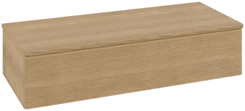Obrázek VILLEROY BOCH Antao Sideboard, with lighting, 1 pull-out compartment, 1200 x 268 x 500 mm, Front with grain texture, Honey Oak / Honey Oak #L41101HN