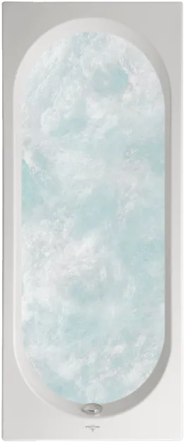 Bild von VILLEROY BOCH O.novo rechteckige Badewanne, mit Whirlpoolsystem Special Combipool Active (AP), inklusive Multiplex Trio Ab- und Überlaufgarnitur mit Wanneneinlauf, 1700 x 750 mm, Weiß Alpin #UAP170CAS2B1V01