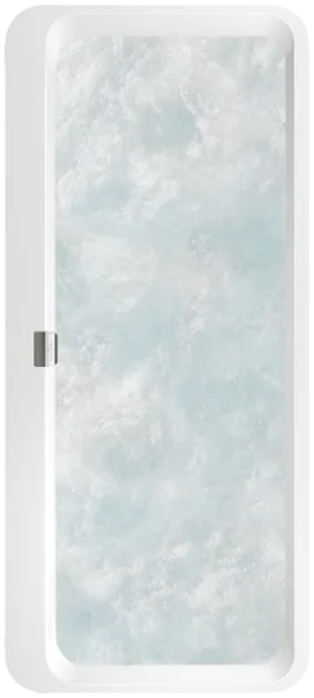 Bild von VILLEROY BOCH Squaro Edge 12 ovale Badewanne, mit Whirlpoolsystem Combipool Entry (CE), 1800 x 800 mm, Weiß Alpin #UCE180SQE7A2V01