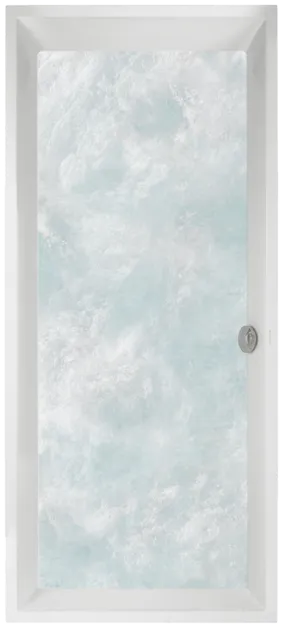 Bild von VILLEROY BOCH Squaro rechteckige Badewanne, mit Whirlpoolsystem Combipool Comfort (CC), inklusive Multiplex Trio Ab- und Überlaufgarnitur mit Wanneneinlauf, 1694 x 744 mm, Weiß Alpin #UCC170SQS2B1V01