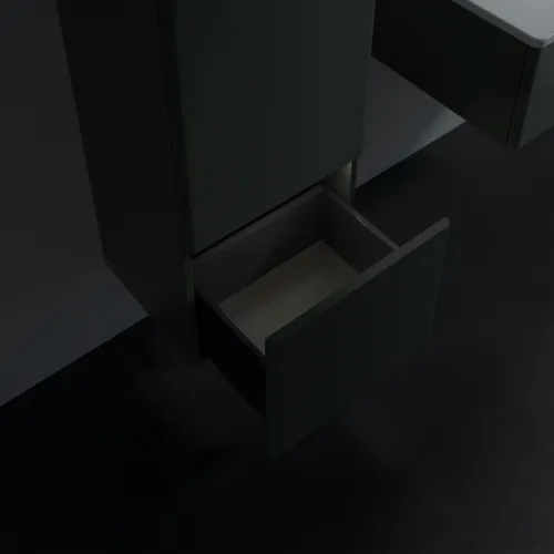 Bild von VILLEROY BOCH Antao Mittelschrank, mit Beleuchtung, 1 Tür, 414 x 1039 x 356 mm, Front ohne Struktur, Leaf Green Matt Lacquer / Leaf Green Matt Lacquer #L43000HL