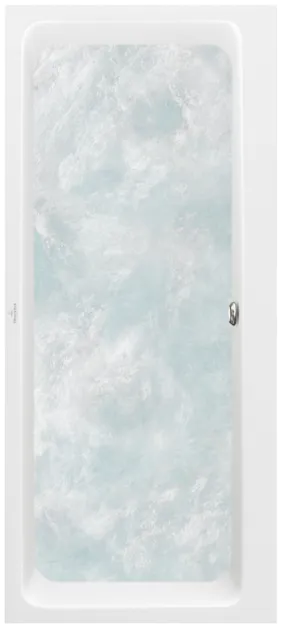Obrázek VILLEROY BOCH Subway Rectangular bath, with whirlpool system Special Combipool Active (AP), included Multiplex Trio outlet and overflow fitting with water inlet, 1900 x 900 mm, White Alpin #UAP199SUB2B2V01